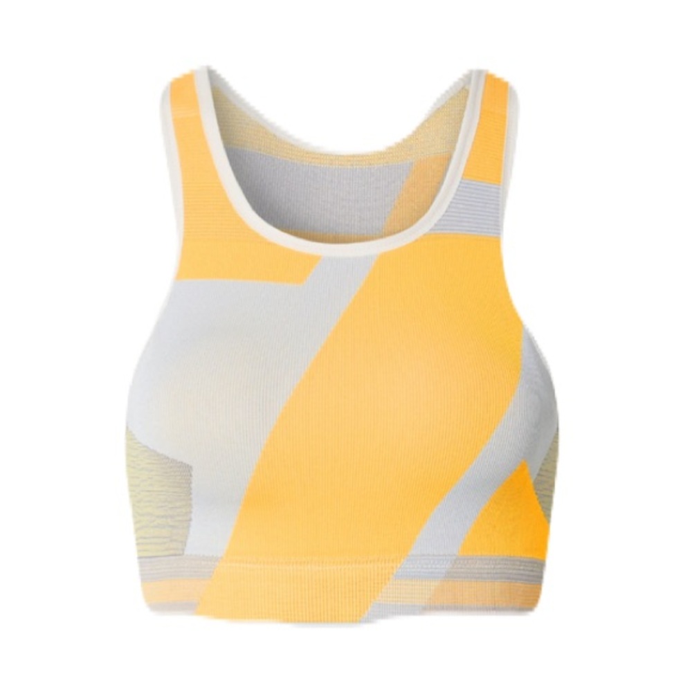 Nike Dri-Fit Training icon Seamless Sports Bra Yellow Size Small
